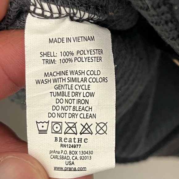 Women’s PrAna Gray Black Tobi Ribbed  Zip Front Knit Sweater Jacket Size Medium - Picture 7 of 12